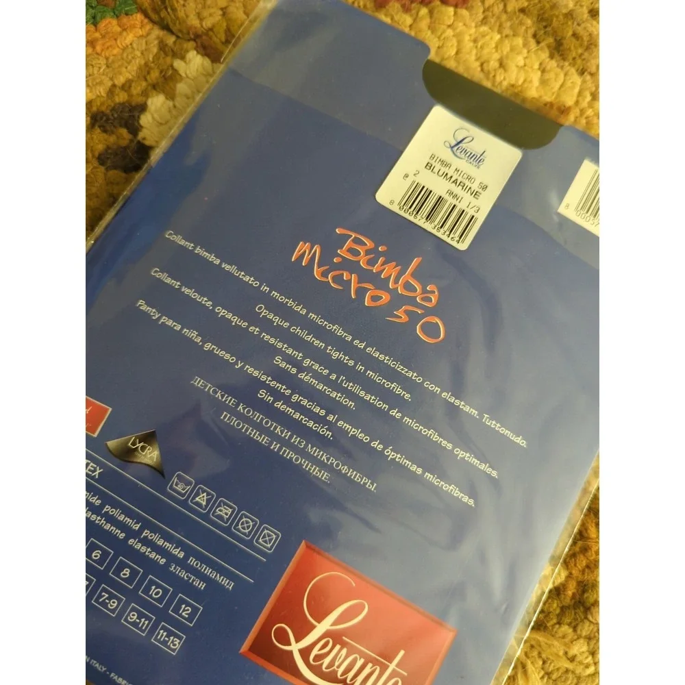 New Levante Italy STOCKINGS CHILD SIZE Blue BluMarine‎ Size 2 - 1/3 Years